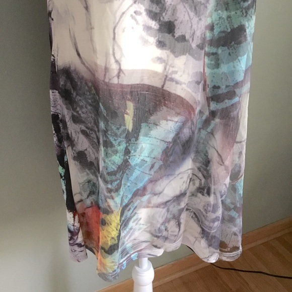 Clotheshead V-Neck Tank Dress with Mesh Overlay Size Small - Picture 4 of 8
